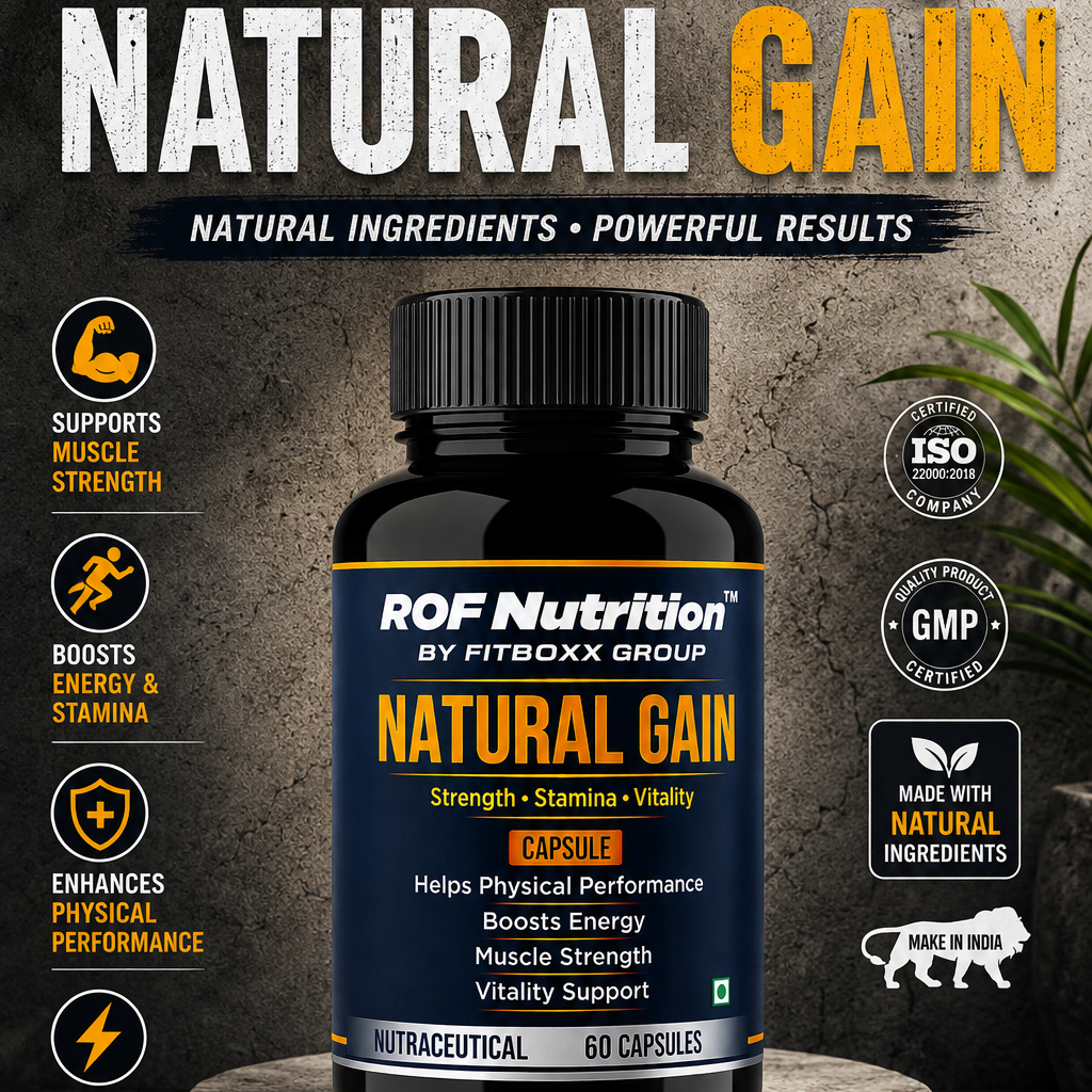 ROF Nutrition Natural Gain Capsule – 60 Capsules